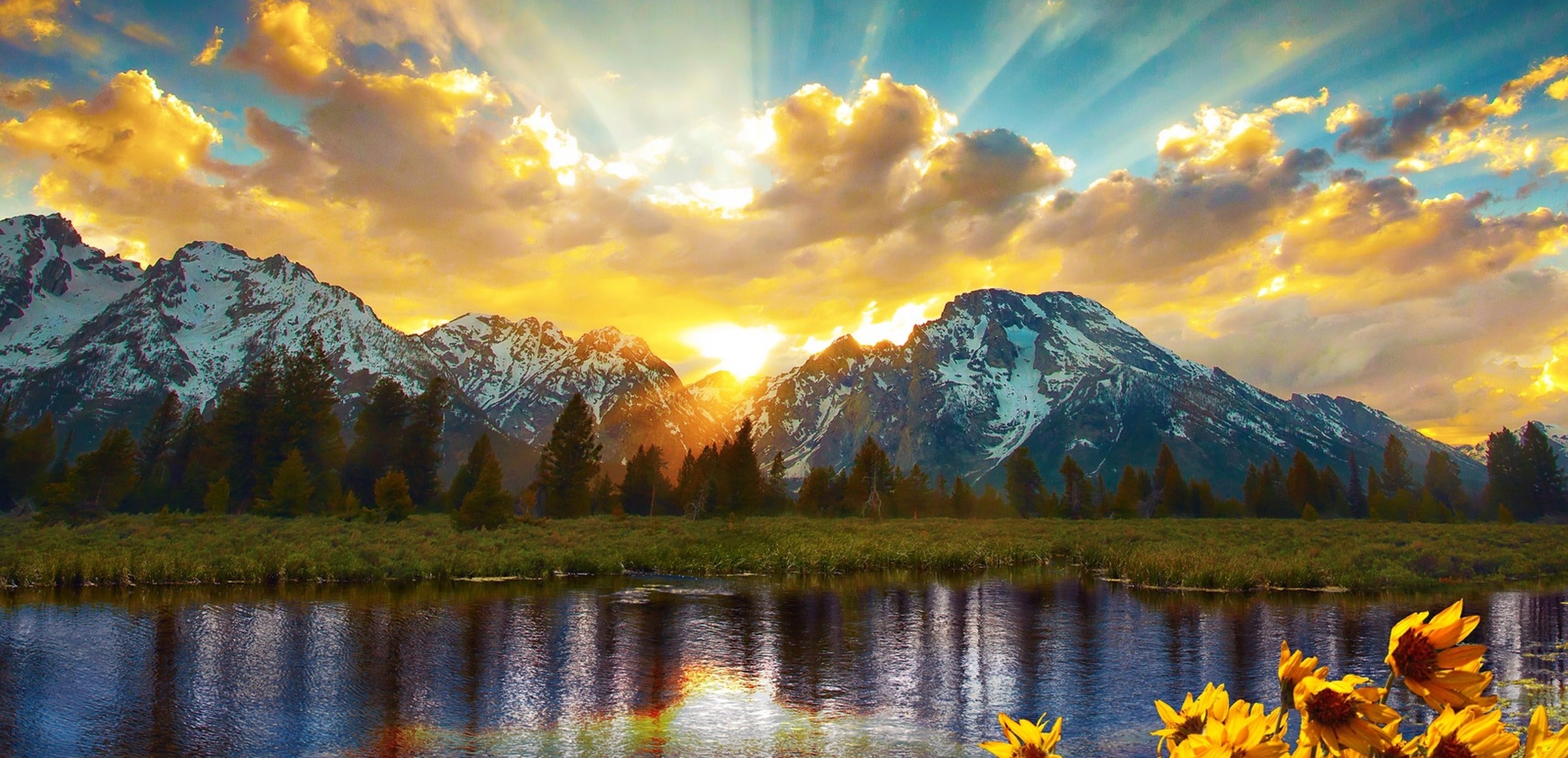 Rivers collection hero - Grand Tetons Sunset
