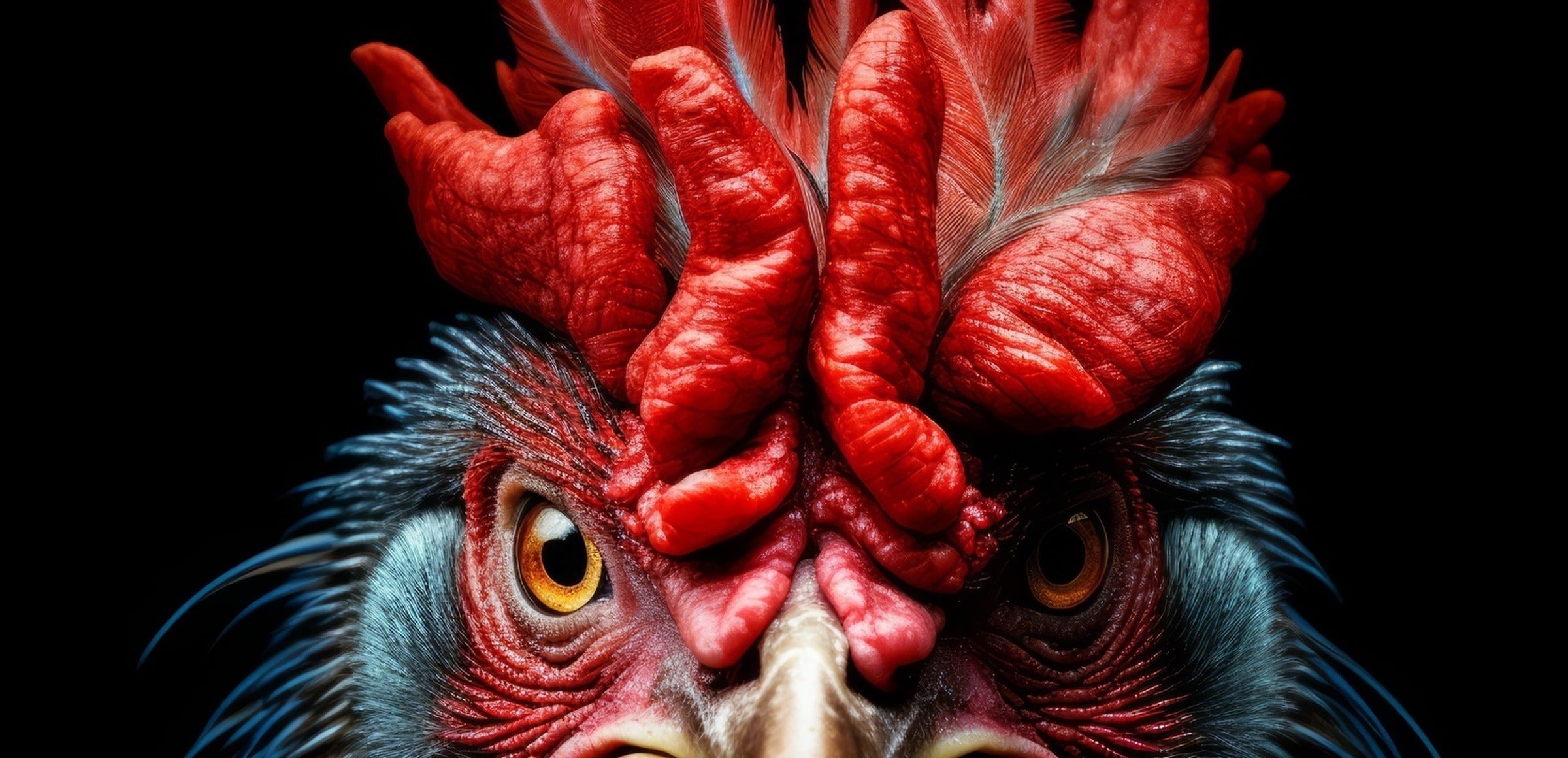 Chickens and Roosters Wall Art collection hero - Rooster Black