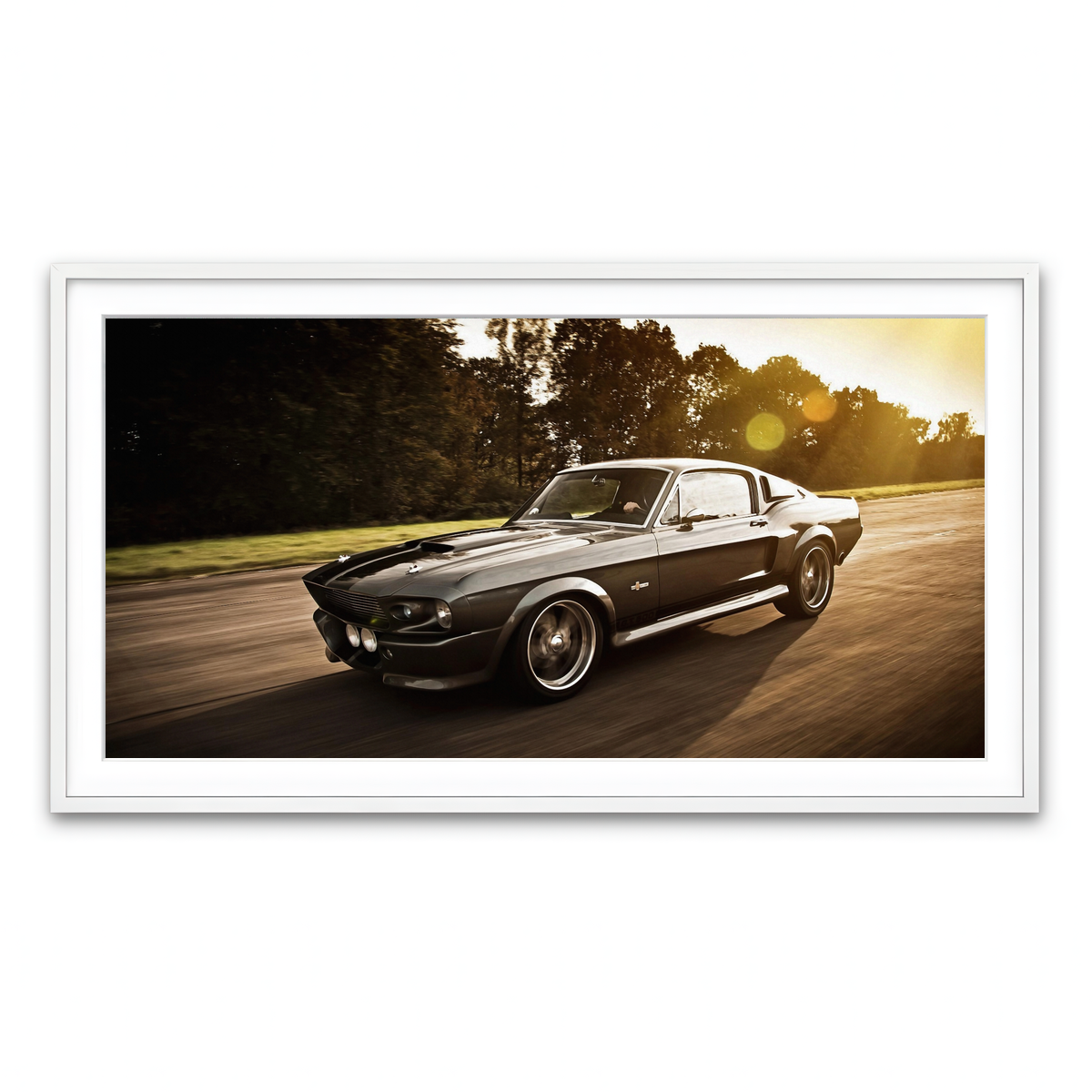 Framed Print 2x1 White