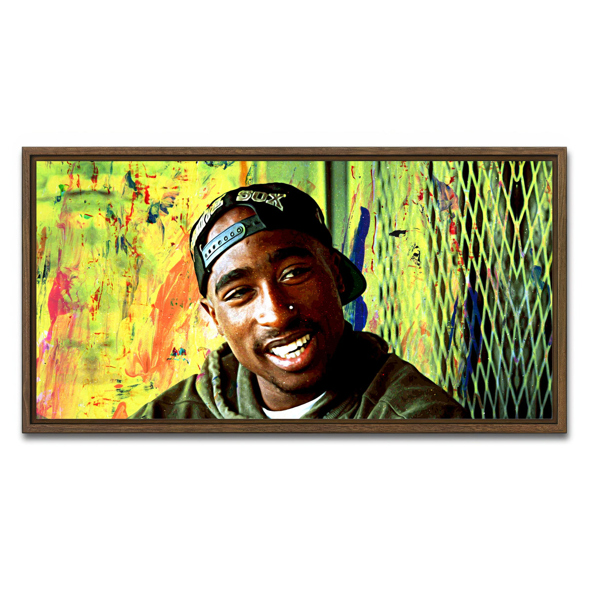 AUTO-MOCKUP WHITE | 2pac | 1 Piece | Walnut Frame | group=2x1