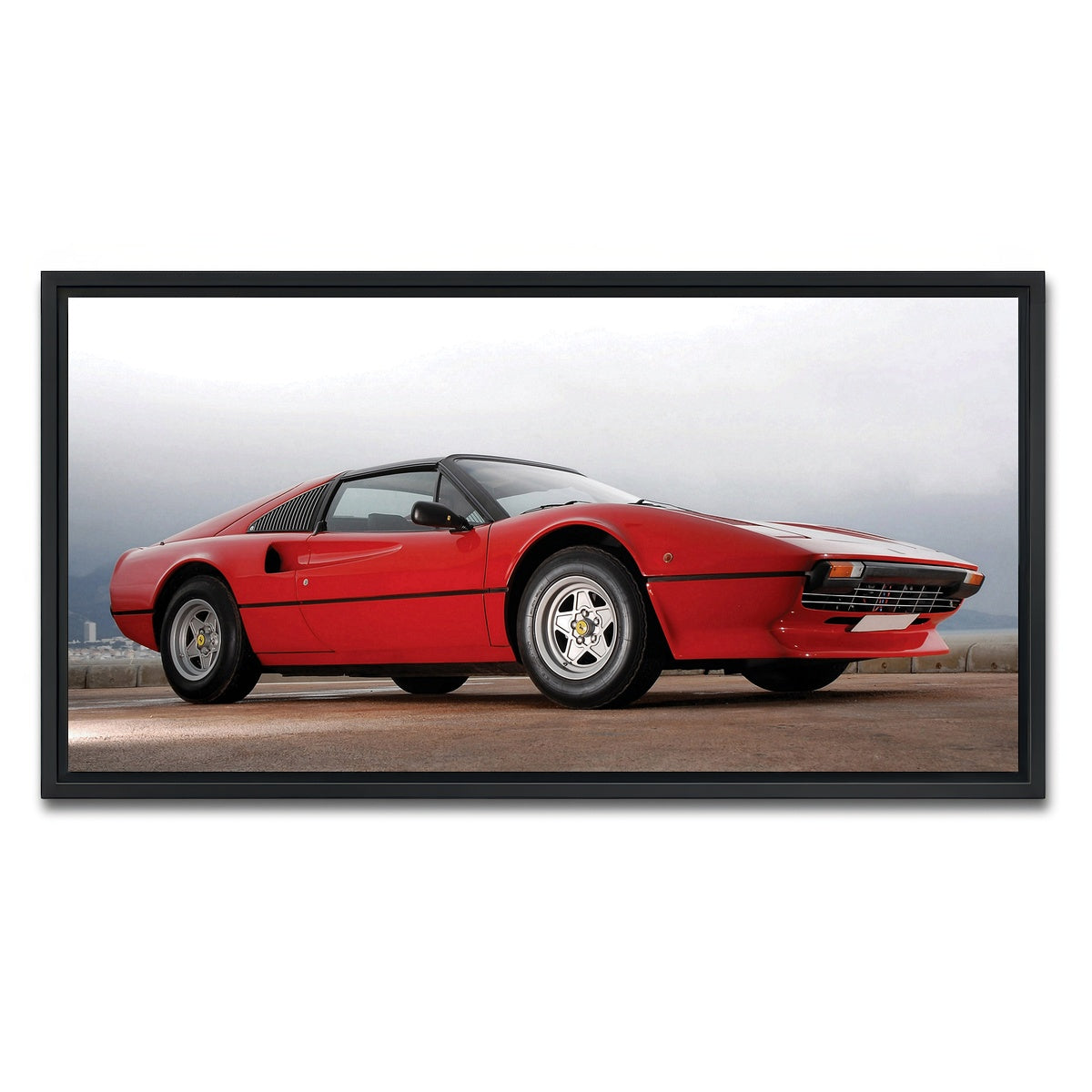 AUTO-MOCKUP WHITE | '77 Ferrari | 1 Piece | Black Framed Canvas | group=2x1