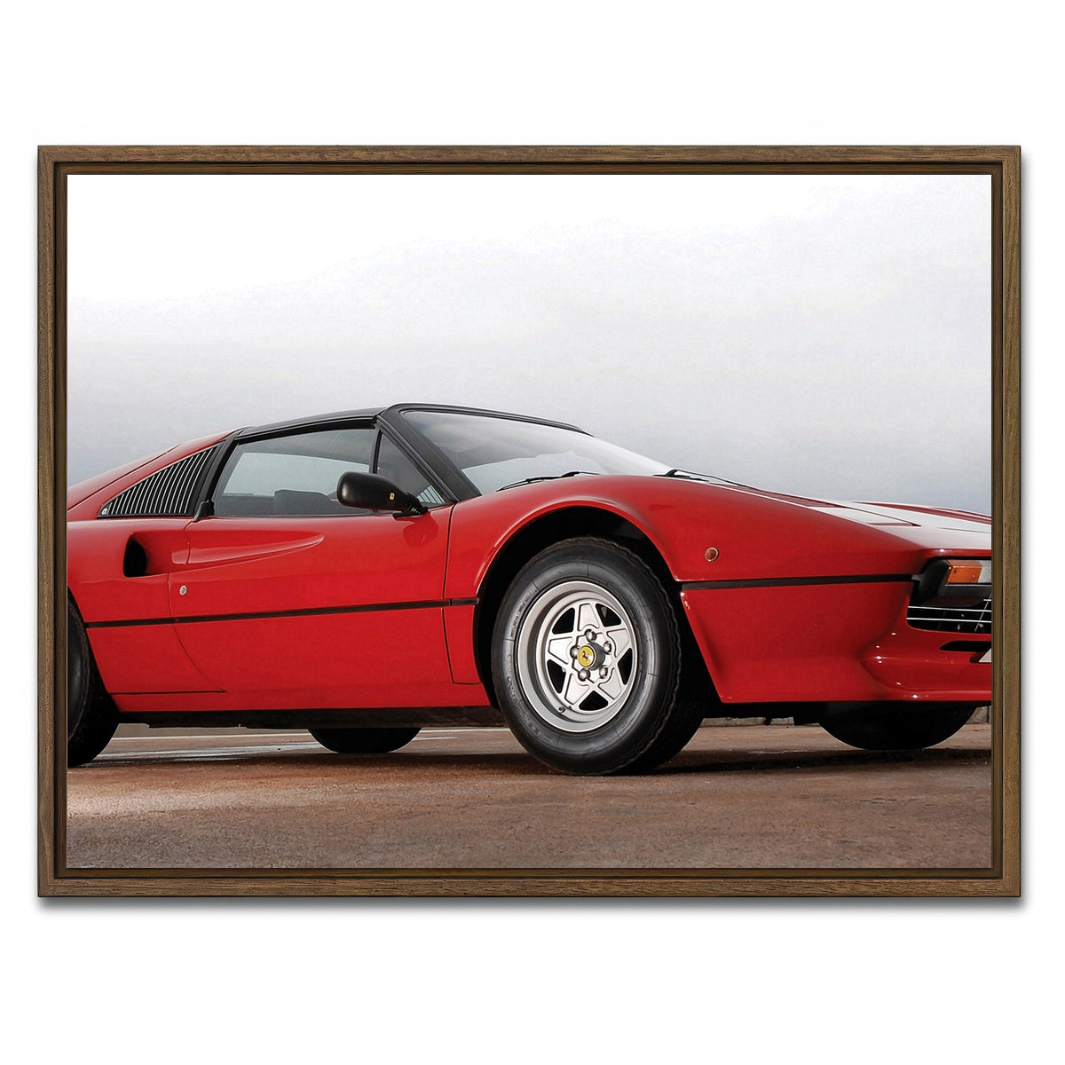 AUTO-MOCKUP WHITE | '77 Ferrari | 1 Piece | Walnut Framed Canvas | group=4x3