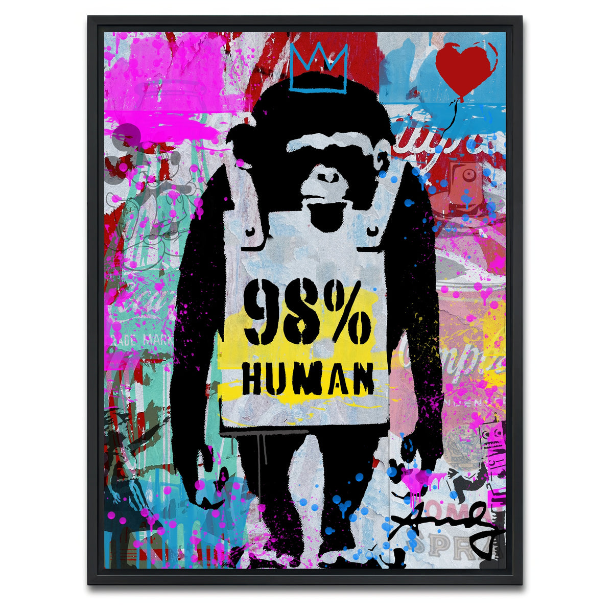 AUTO-MOCKUP WHITE | 98% human | 1 Piece | Black Framed Canvas | group=3x4