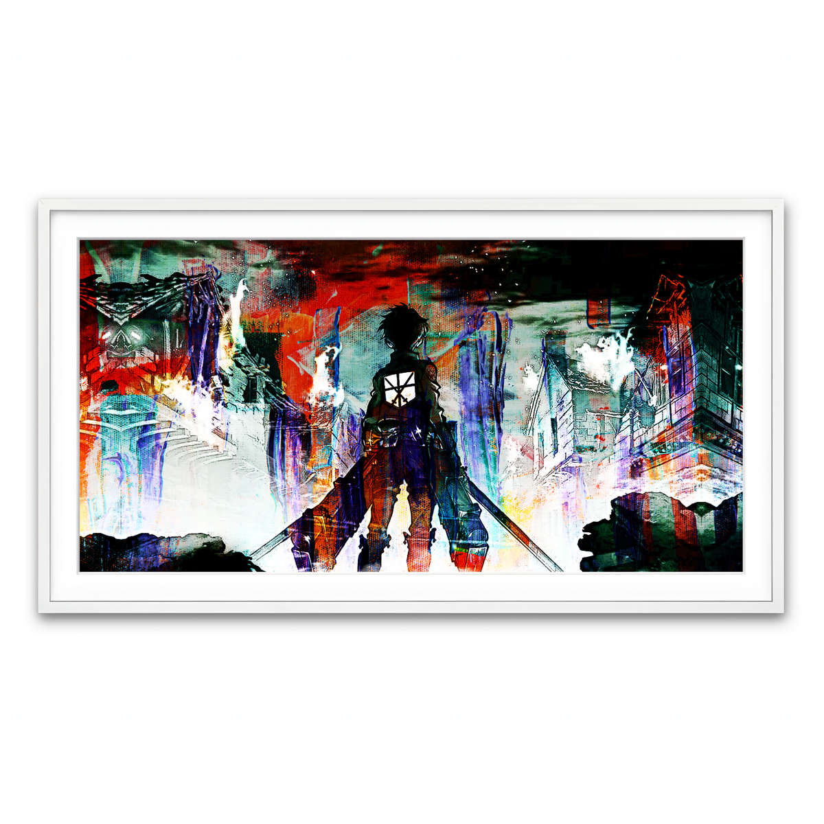 Framed Print 2x1 White