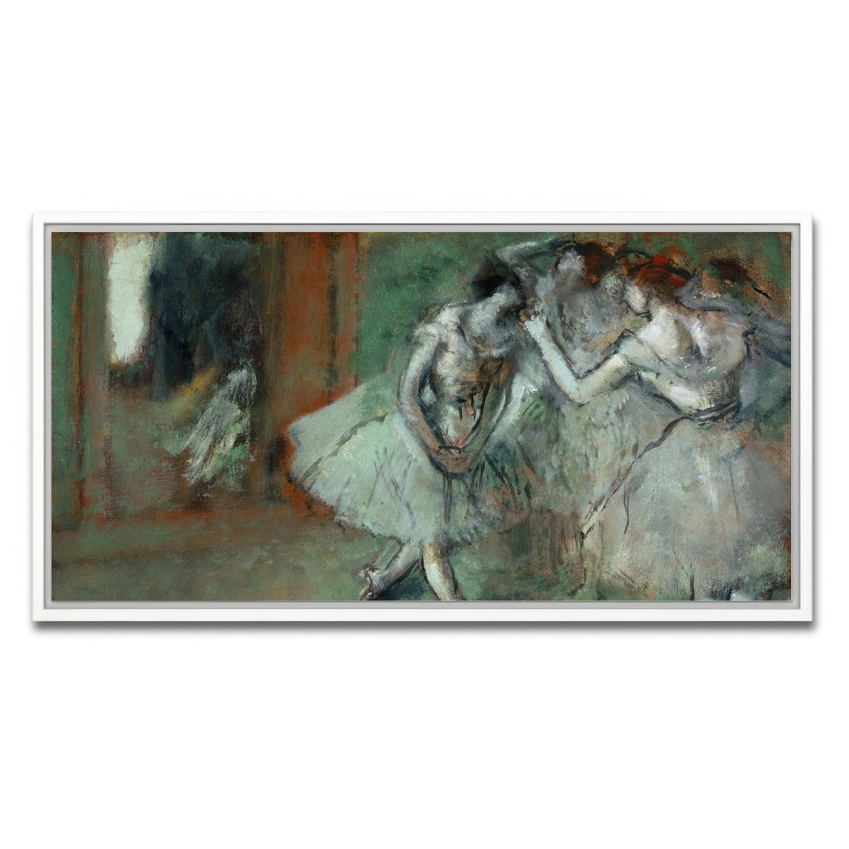 AUTO-MOCKUP WHITE | A Group of Dancers | 1 Piece | White Framed Canvas | group=2x1