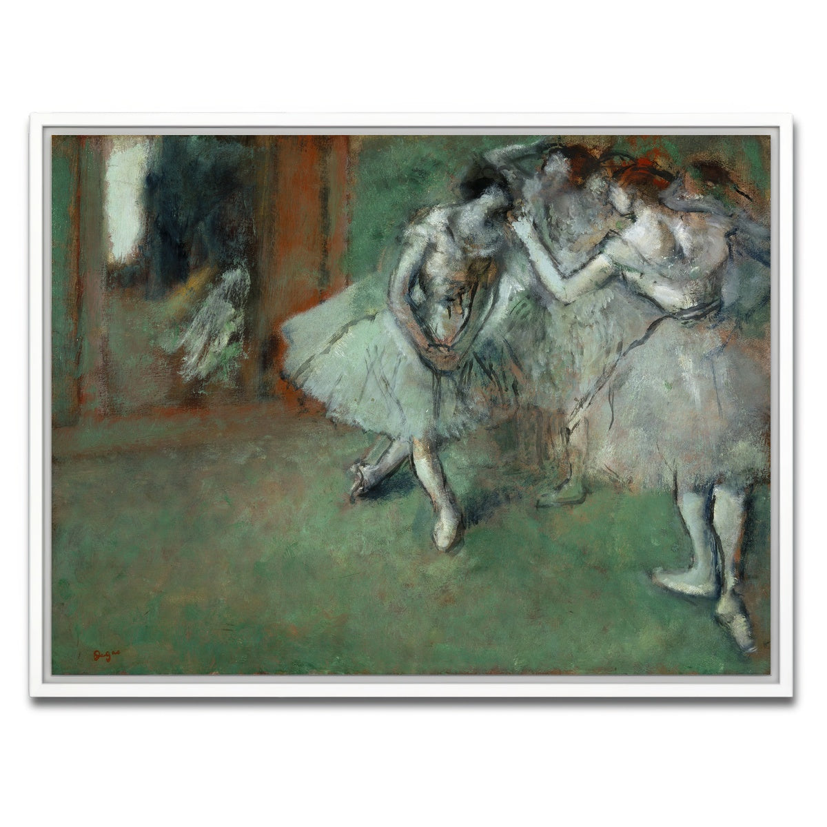 AUTO-MOCKUP WHITE | A Group of Dancers | 1 Piece | White Framed Canvas | group=4x3
