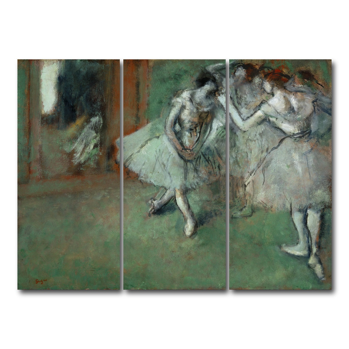 AUTO-MOCKUP WHITE | A Group of Dancers | 3 Piece | Gallery Wrap Canvas | group=8x18