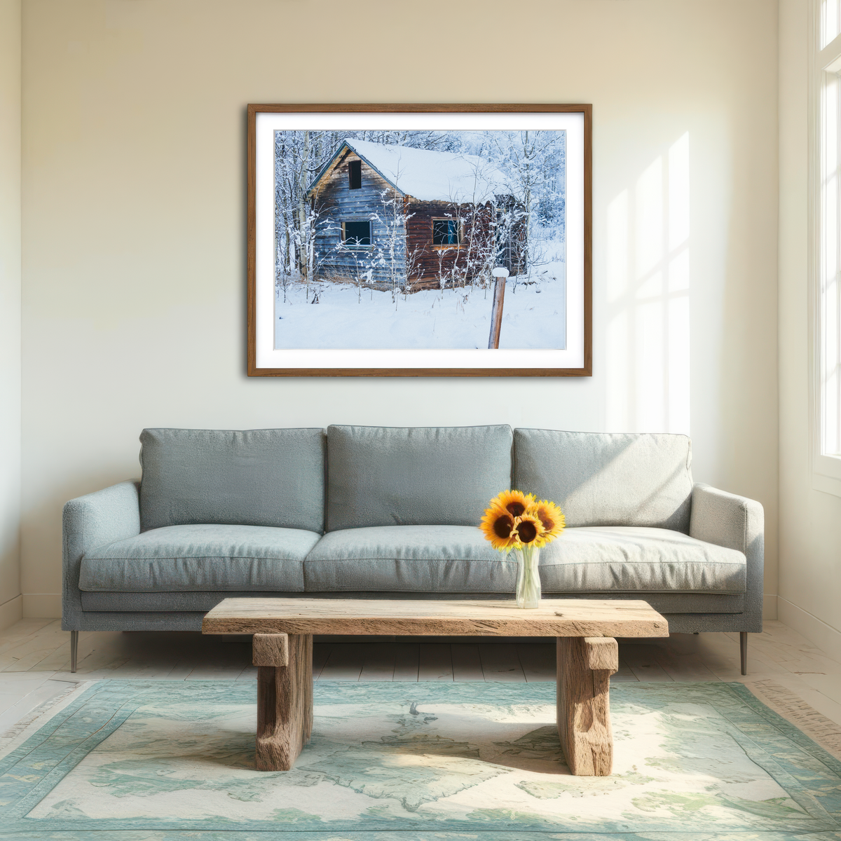 AUTO-MOCKUP ROOM | Abandoned Cabin Wall Art