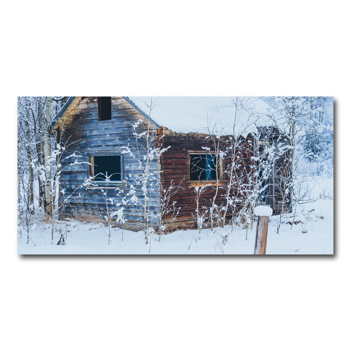 AUTO-MOCKUP WHITE | Abandoned Cabin | 1 Piece | Gallery Wrap Canvas | group=2x1