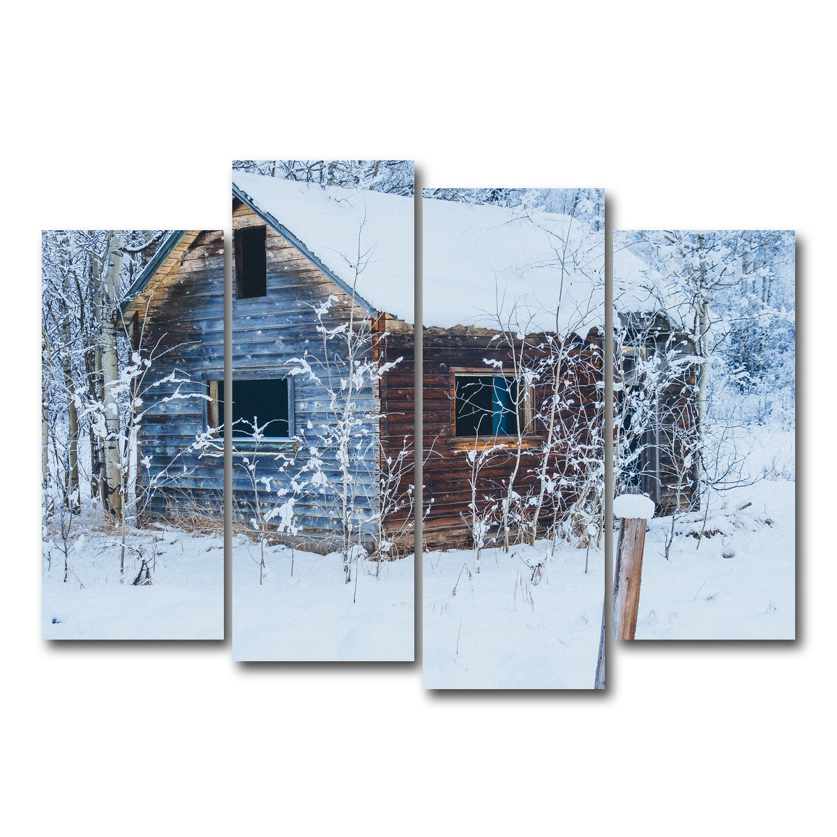 AUTO-MOCKUP WHITE | Abandoned Cabin | 4 Piece | Gallery Wrap Canvas | group=4_normal