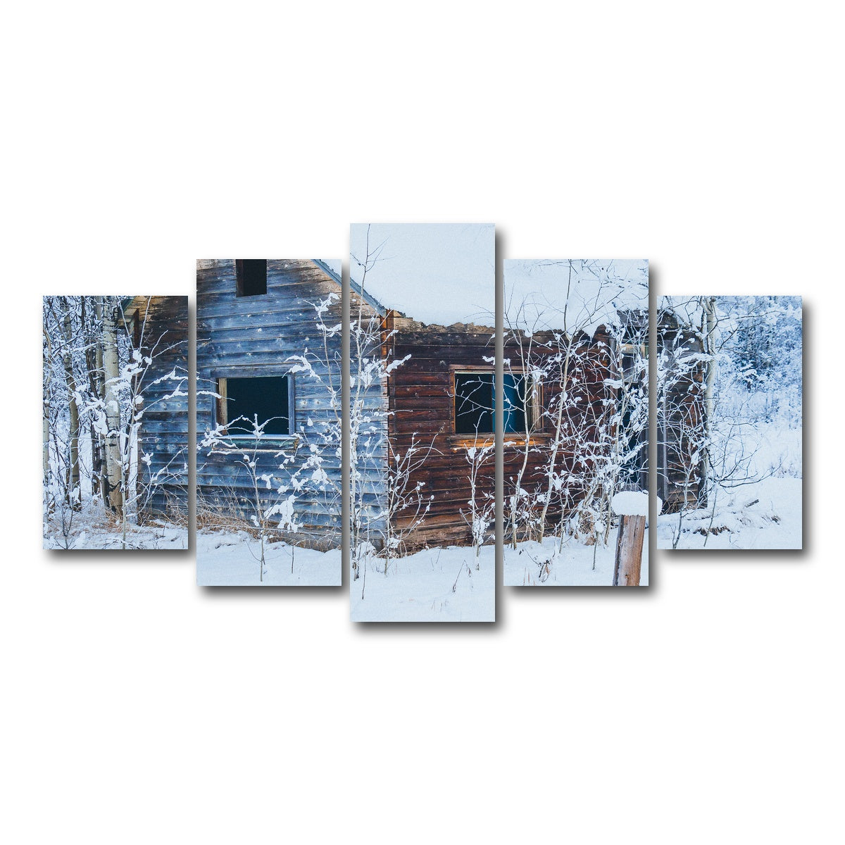 AUTO-MOCKUP WHITE | Abandoned Cabin | 5 Piece | Gallery Wrap Canvas | group=5_normal