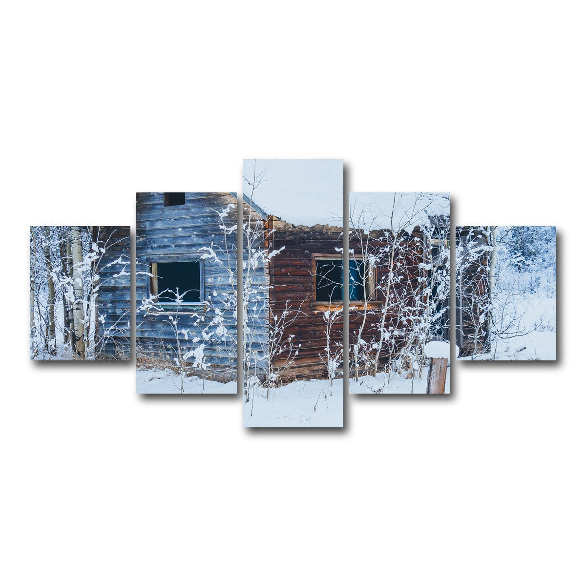 AUTO-MOCKUP WHITE | Abandoned Cabin | 5 Piece | Gallery Wrap Canvas | group=5_short