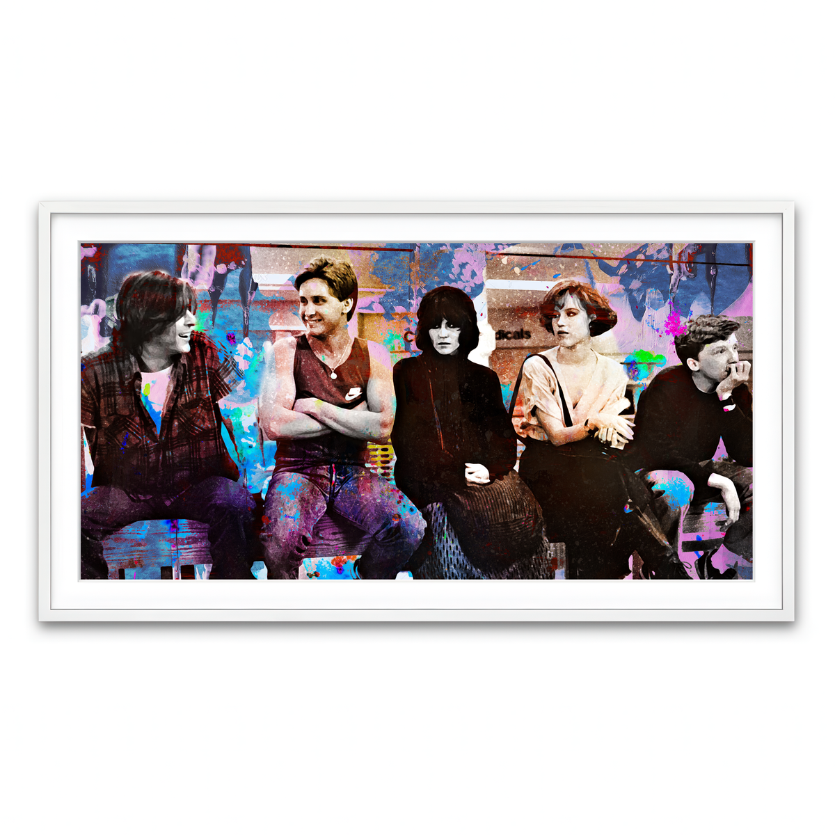 Framed Print 2x1 White