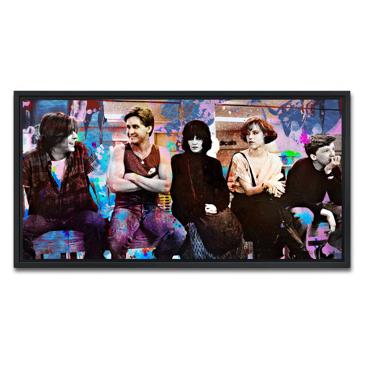 AUTO-MOCKUP WHITE | Abstract Breakfast Club | 1 Piece | Black Framed Canvas | group=2x1