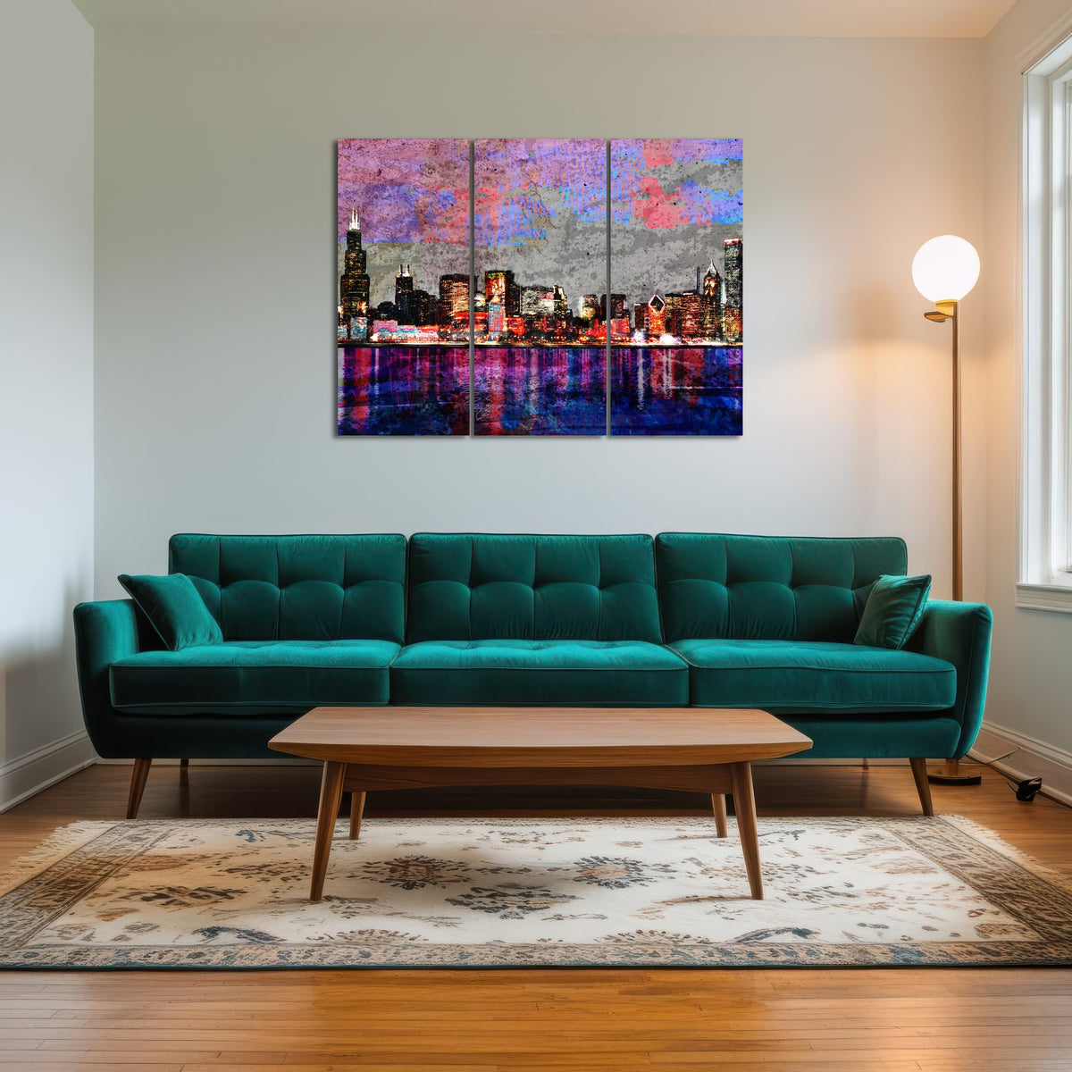 AUTO-MOCKUP ROOM | Abstract Chicago Skyline