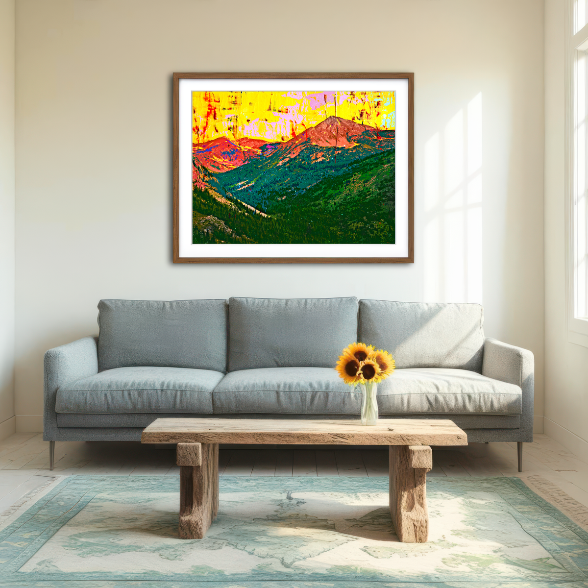 AUTO-MOCKUP ROOM | Abstract Huron Wall Art