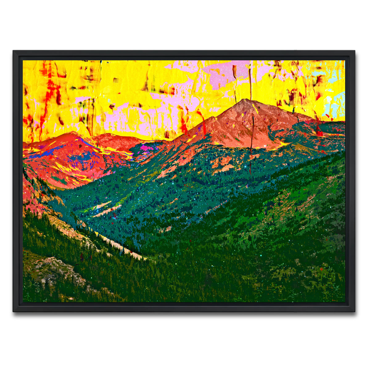 AUTO-MOCKUP WHITE | Abstract Huron | 1 Piece | Black Framed Canvas | group=4x3