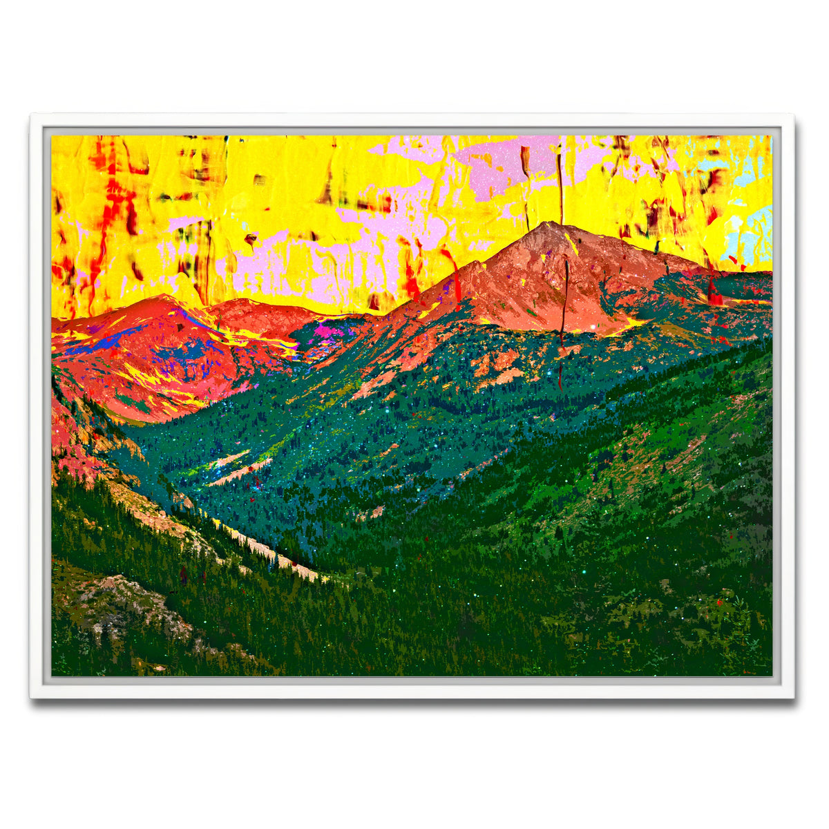 AUTO-MOCKUP WHITE | Abstract Huron | 1 Piece | White Framed Canvas | group=4x3