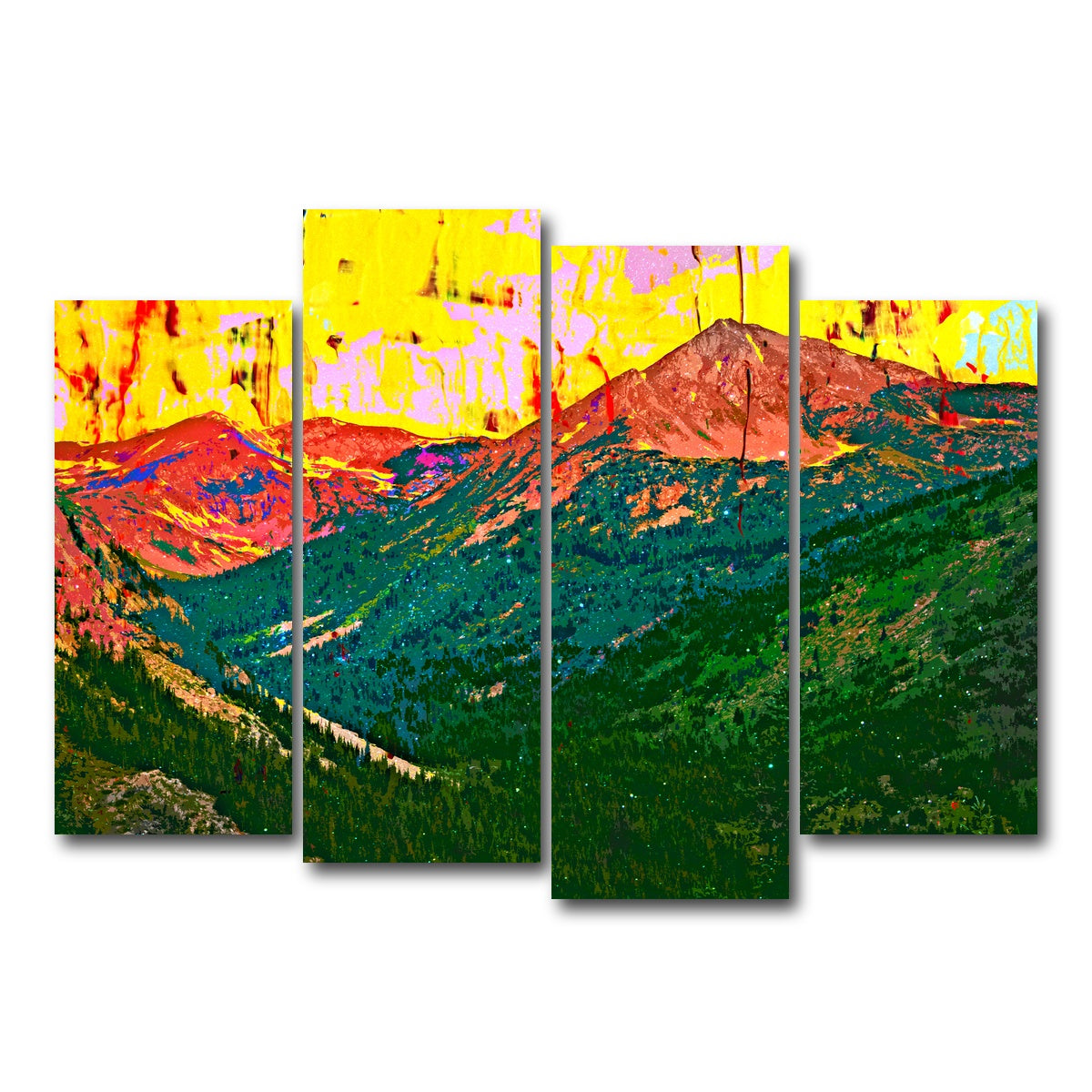 AUTO-MOCKUP WHITE | Abstract Huron | 4 Piece | Gallery Wrap Canvas | group=4_normal