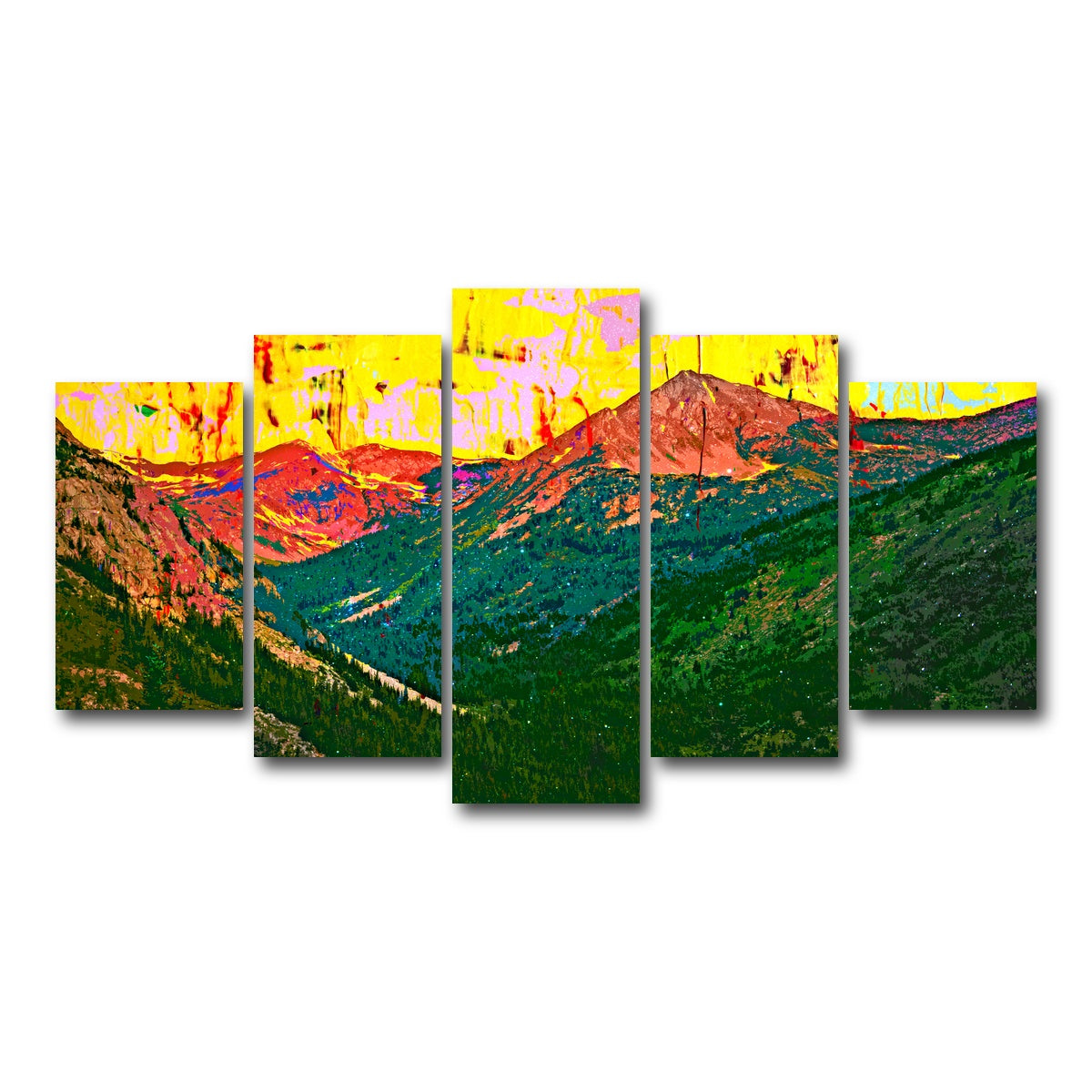 AUTO-MOCKUP WHITE | Abstract Huron | 5 Piece | Gallery Wrap Canvas | group=5_normal