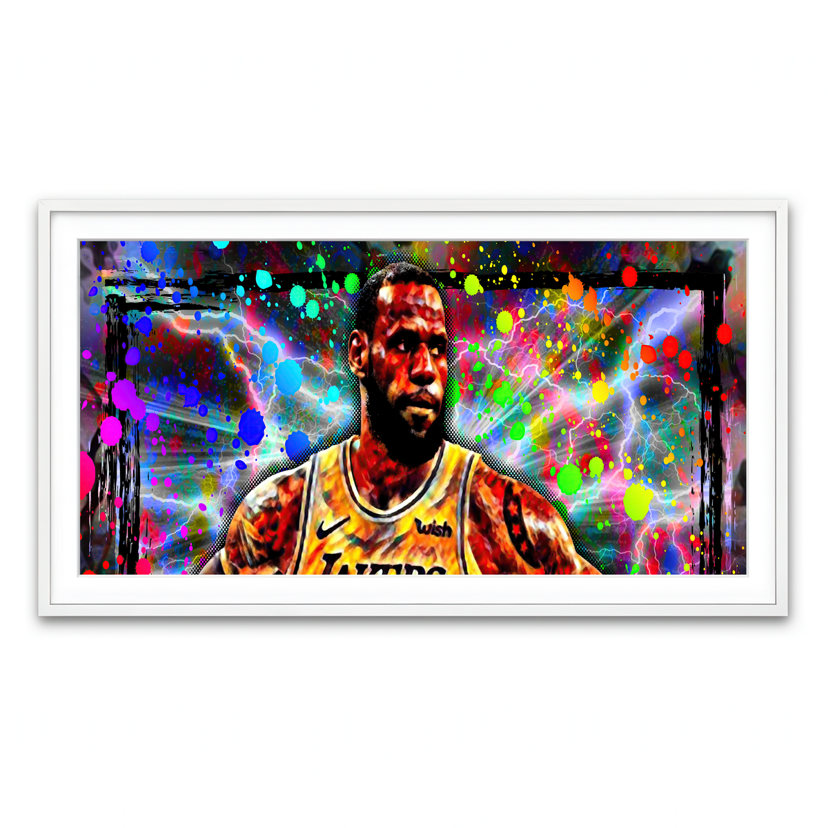 Framed Print 2x1 White