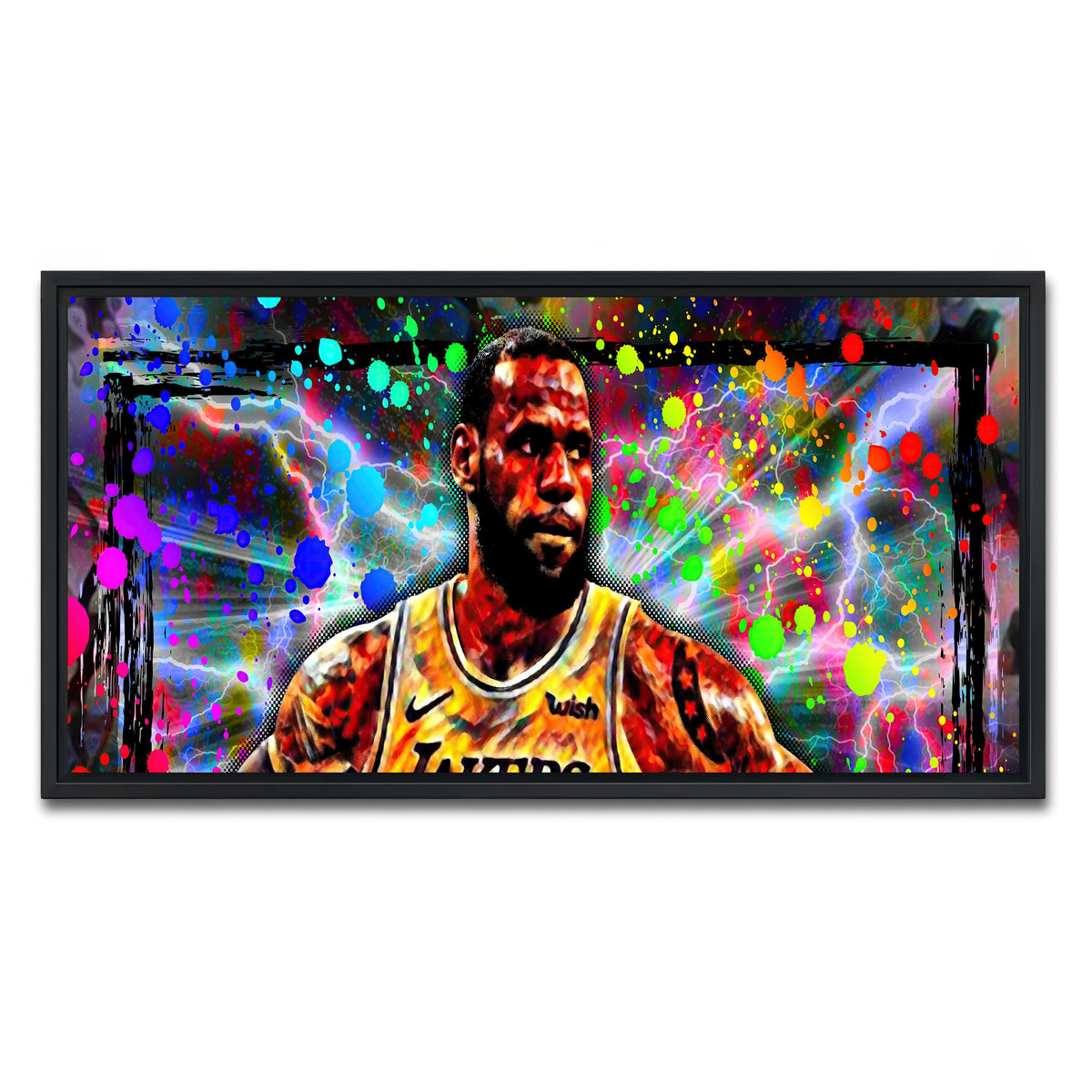 AUTO-MOCKUP WHITE | Abstract LBJ | 1 Piece | Black Framed Canvas | group=2x1