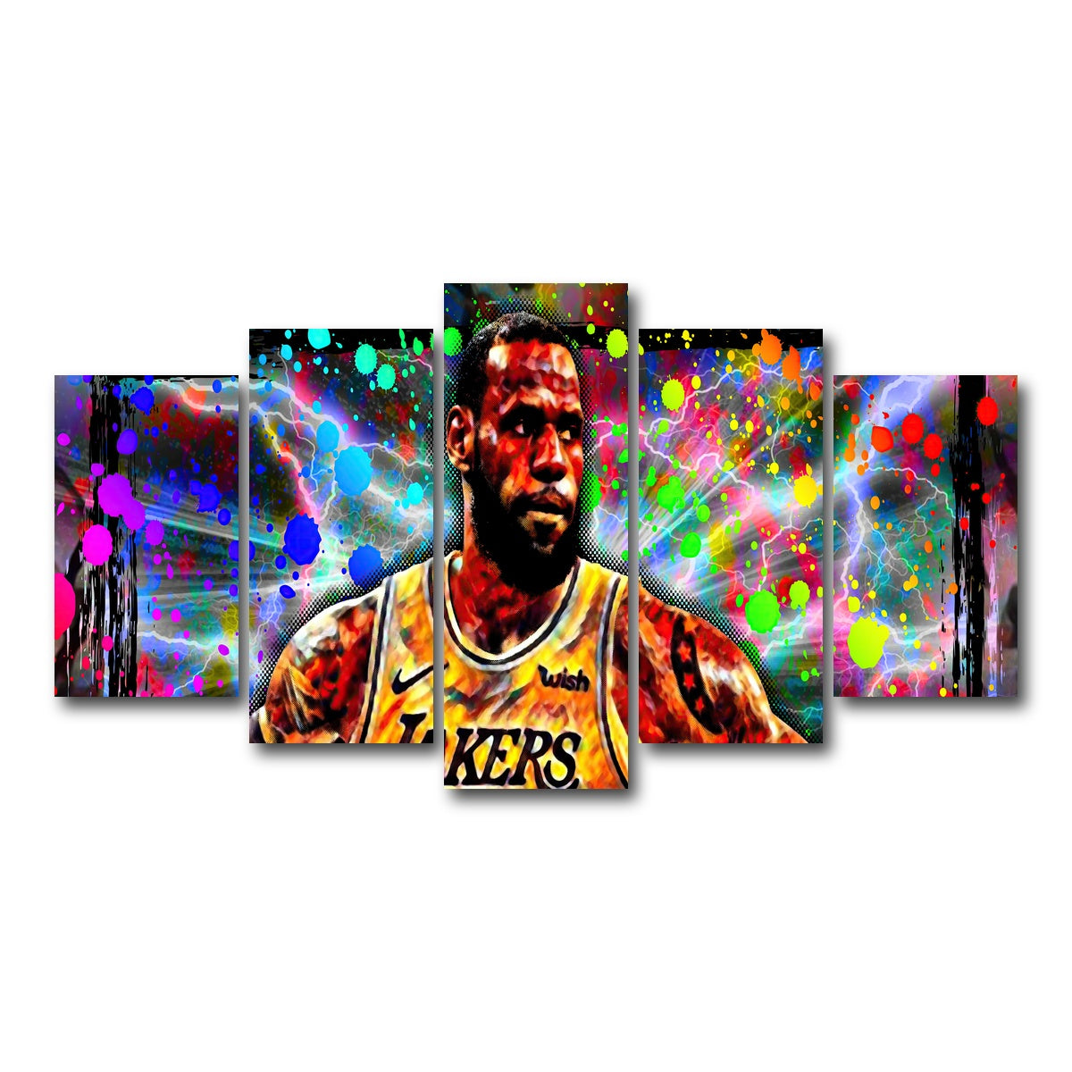 AUTO-MOCKUP WHITE | Abstract LBJ | 5 Piece | Gallery Wrap Canvas | group=5_normal