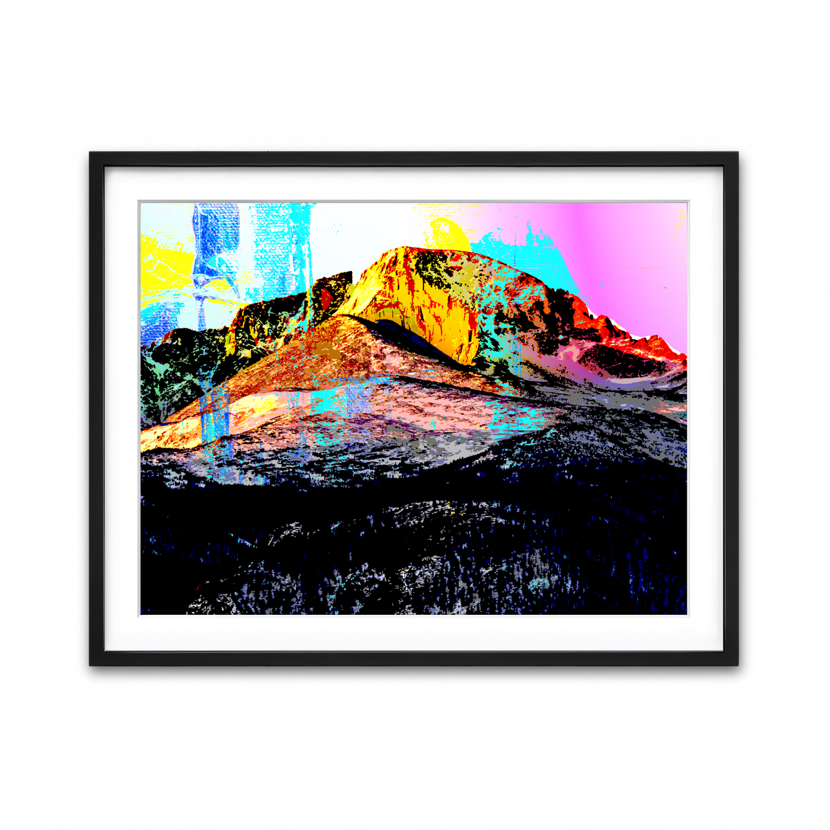 Abstract Longs Peak Wall Art