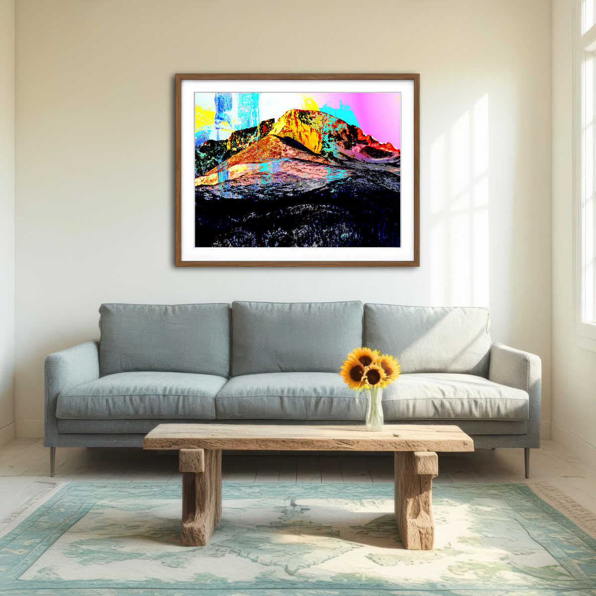 Abstract Longs Peak Wall Art