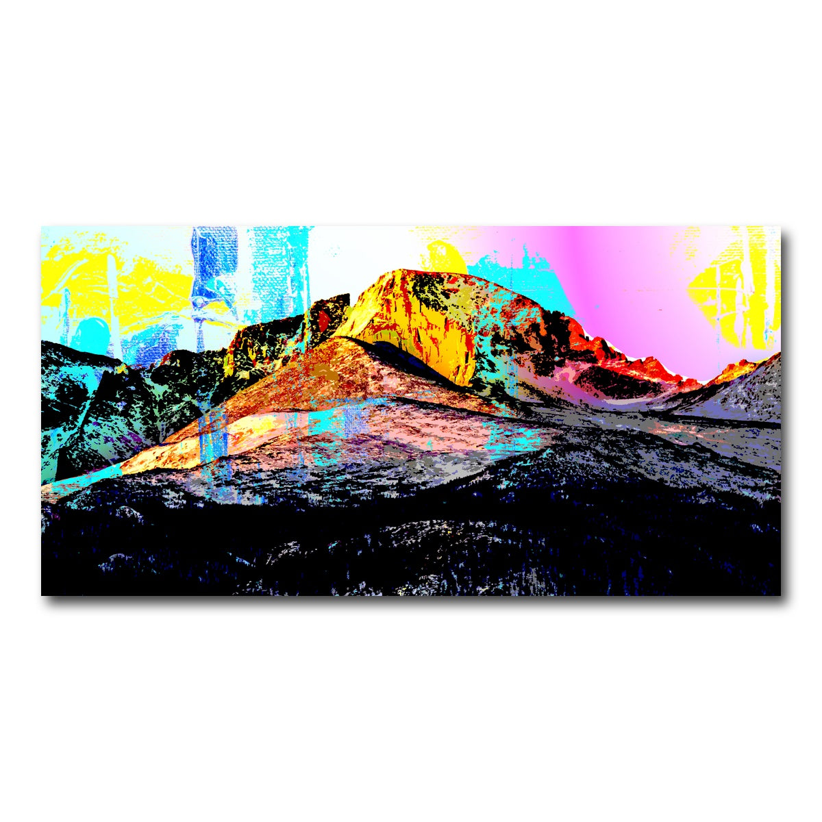 Abstract Longs Peak Wall Art