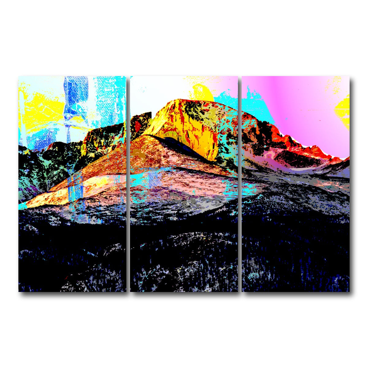Abstract Longs Peak Wall Art