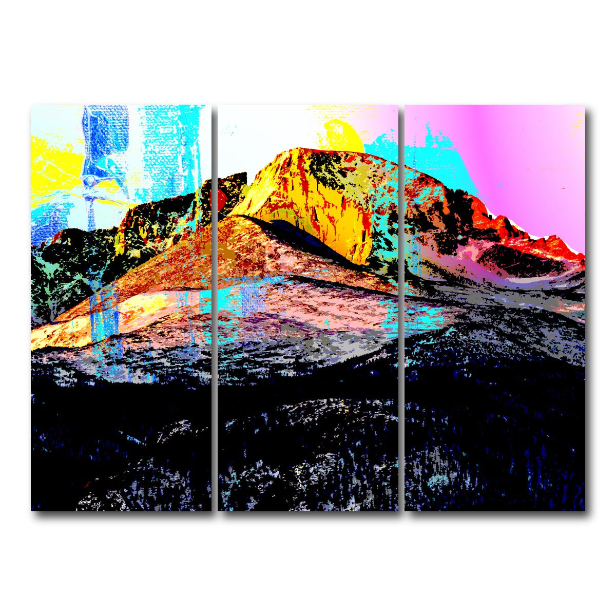 Abstract Longs Peak Wall Art