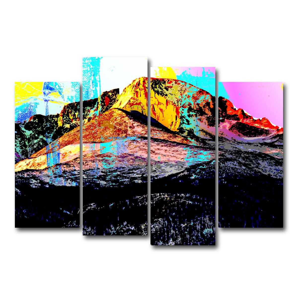 Abstract Longs Peak Wall Art