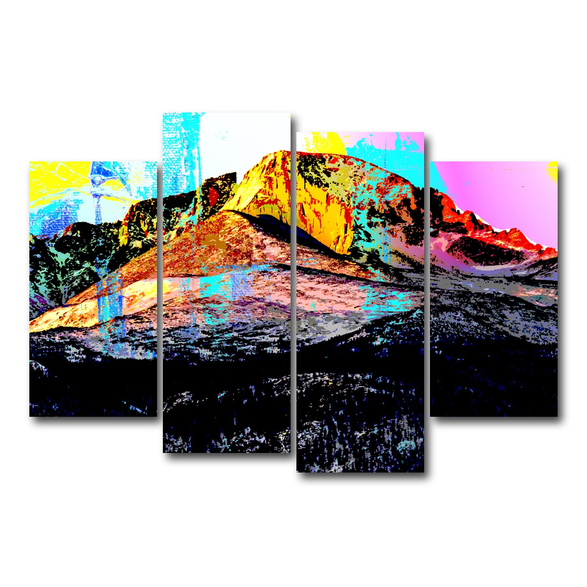 Abstract Longs Peak Wall Art