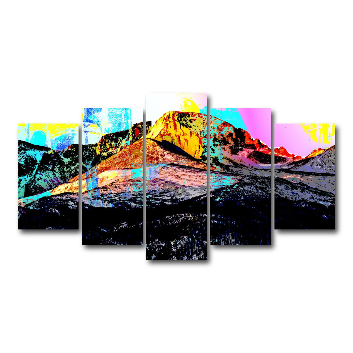 Abstract Longs Peak Wall Art