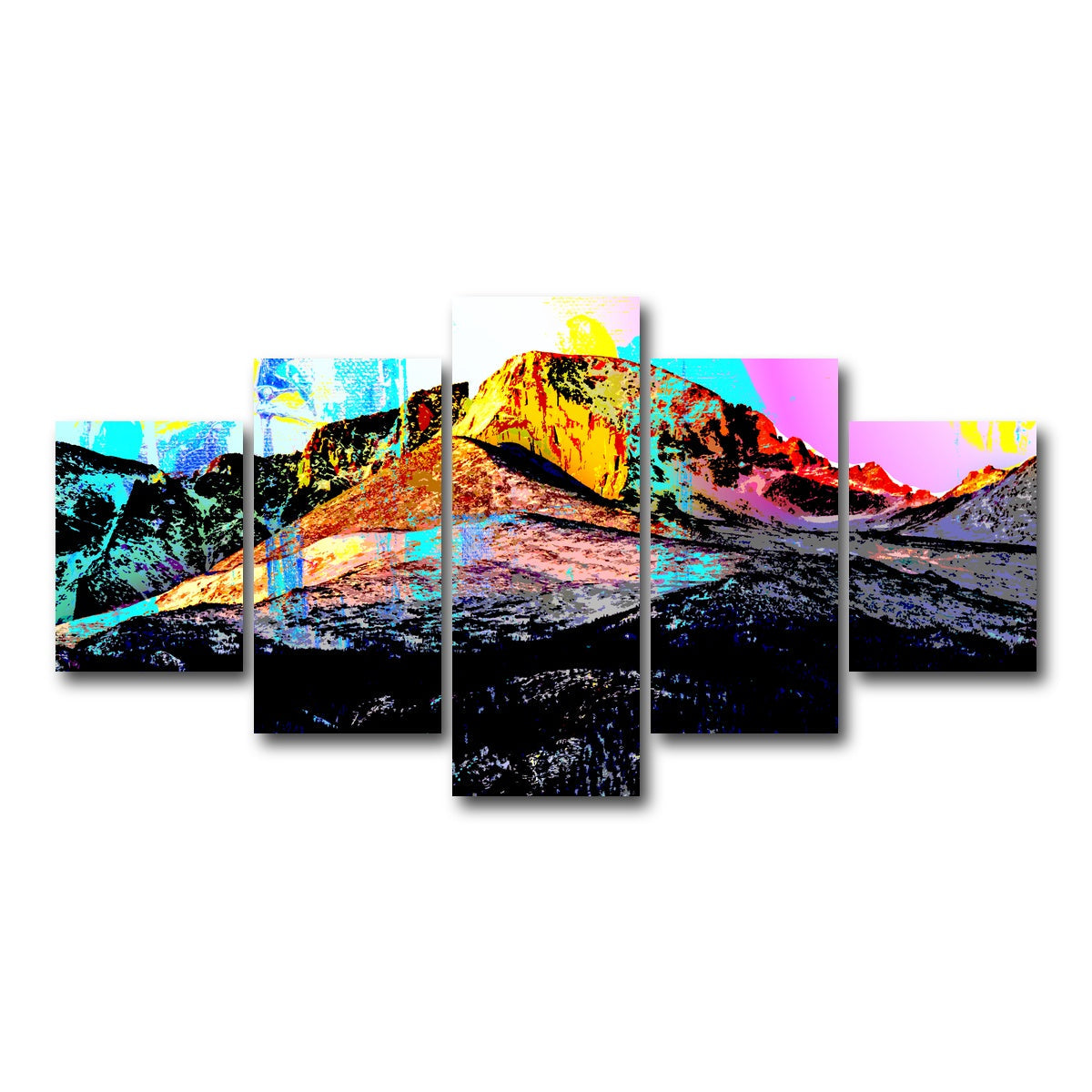 Abstract Longs Peak Wall Art
