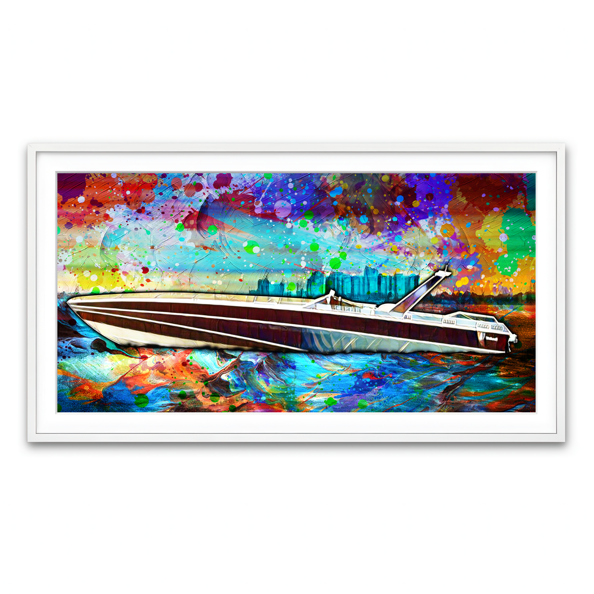 Framed Print 2x1 White