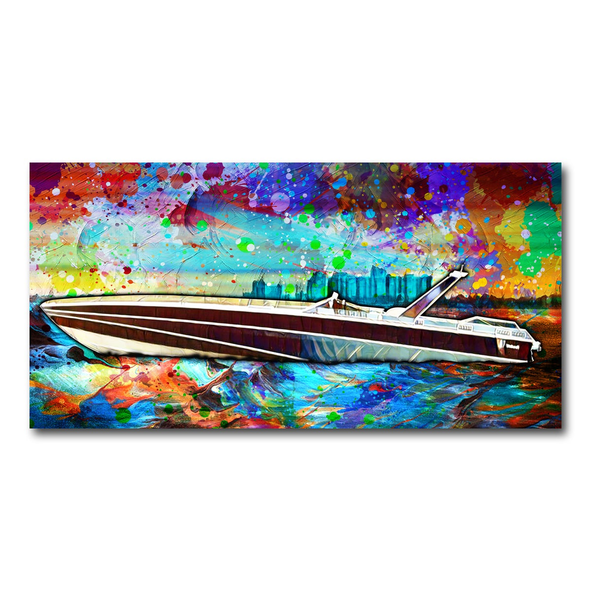 AUTO-MOCKUP WHITE | Abstract Miami Vice Scarab | 1 Piece | Gallery Wrap Canvas | group=2x1