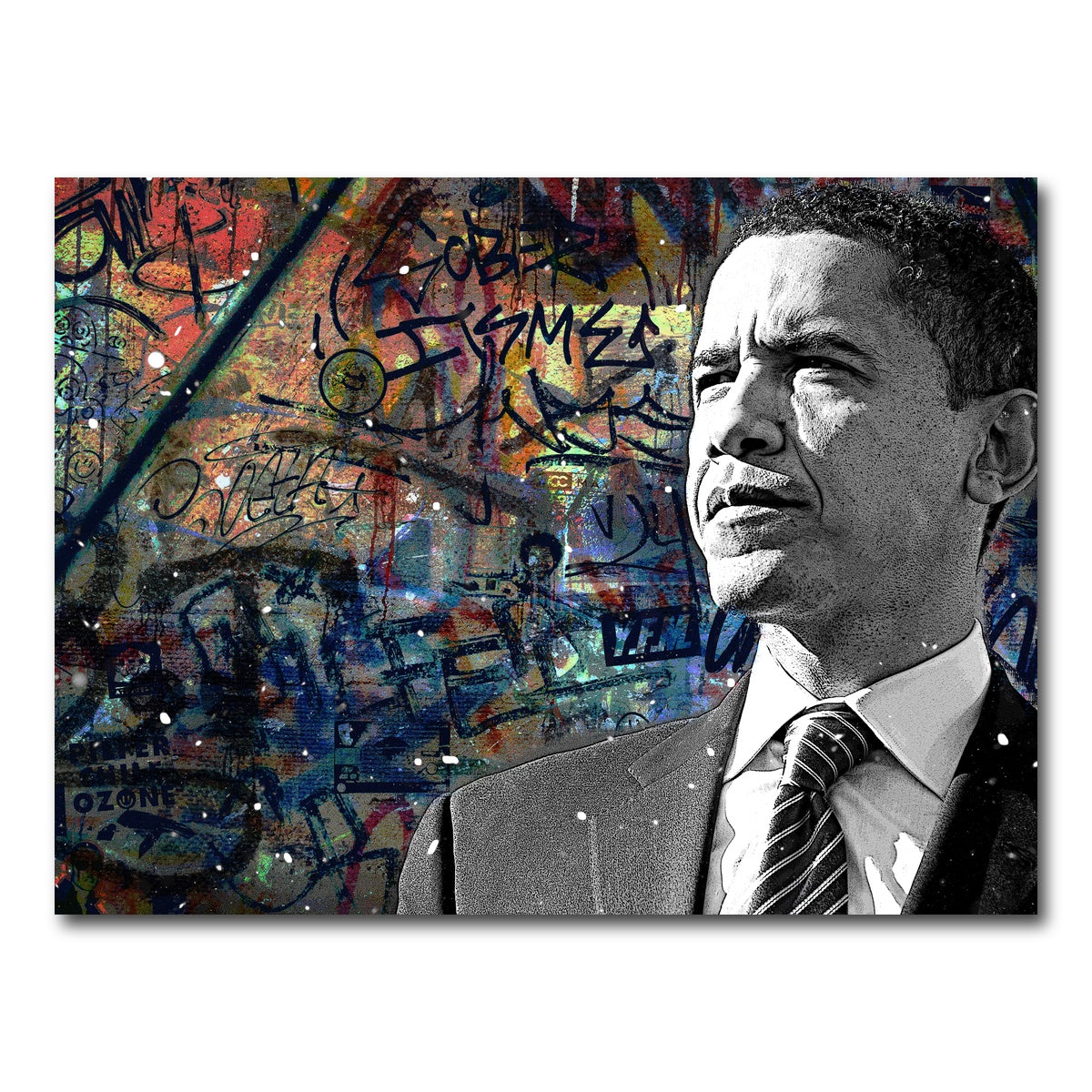Abstract Obama Wall Art