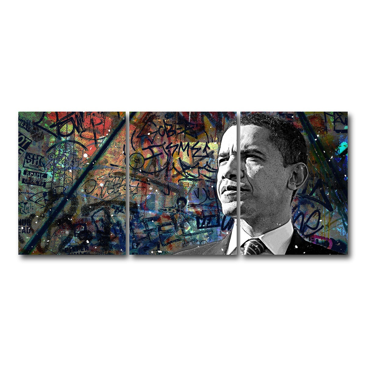 Abstract Obama Wall Art
