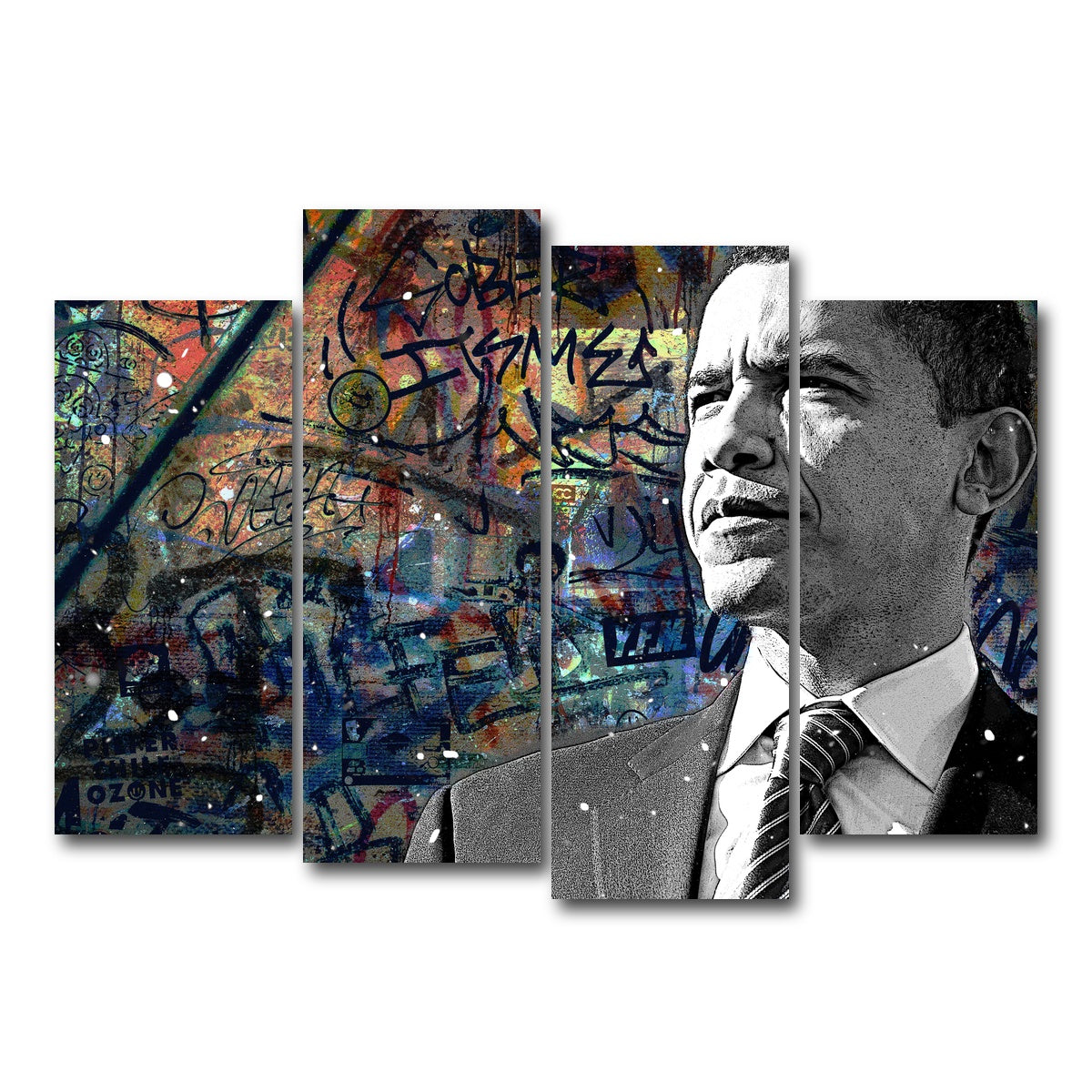 Abstract Obama Wall Art