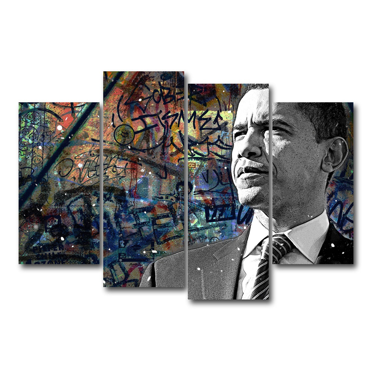 Abstract Obama Wall Art