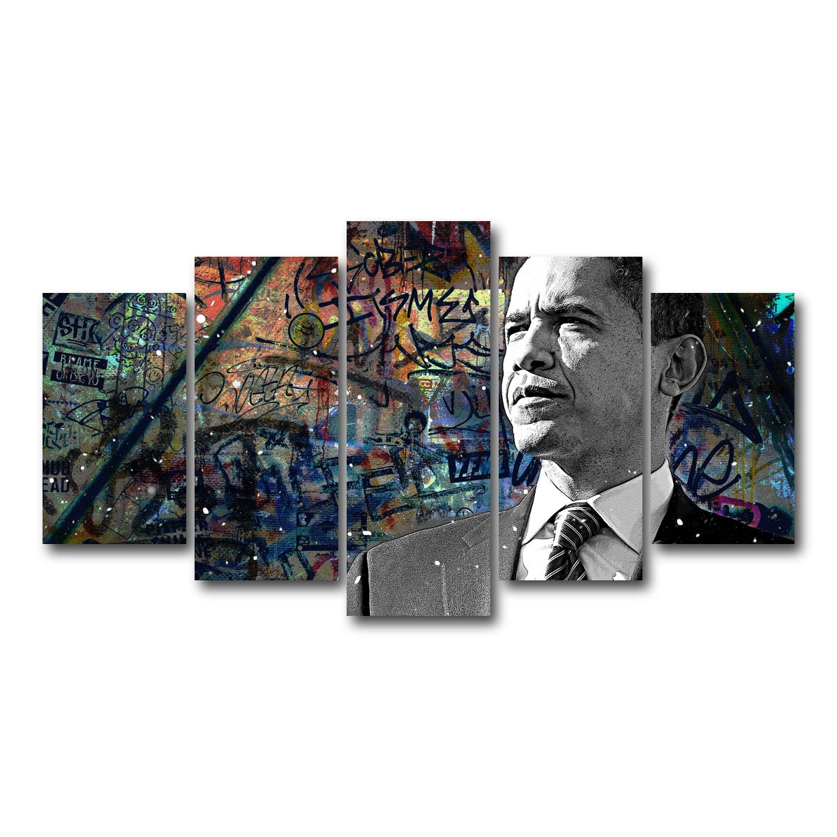 Abstract Obama Wall Art