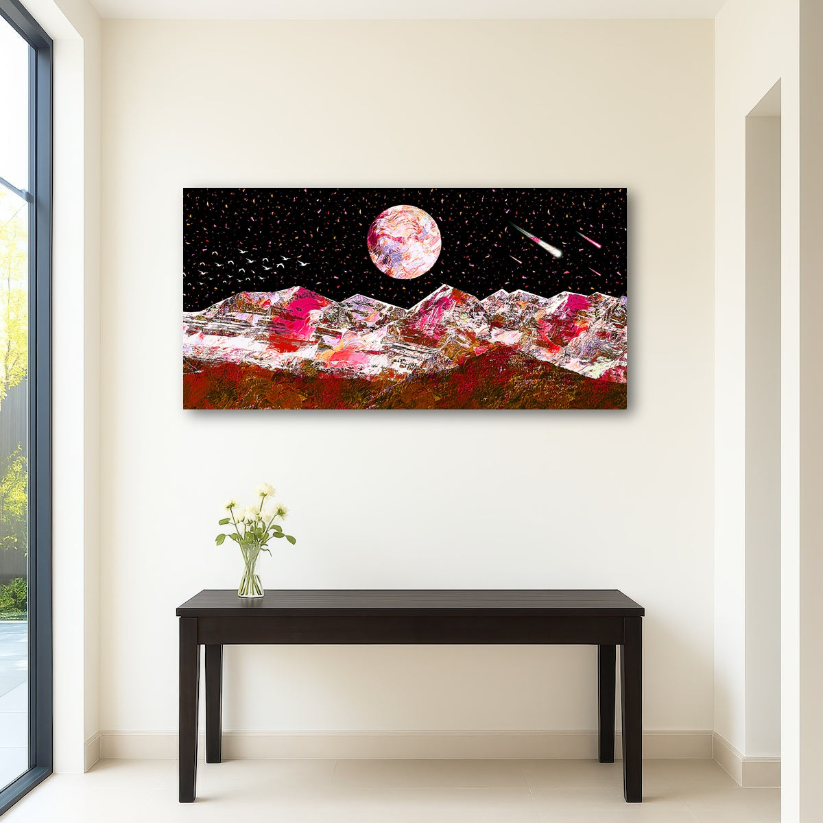 AUTO-MOCKUP ROOM | Abstract Red Moon
