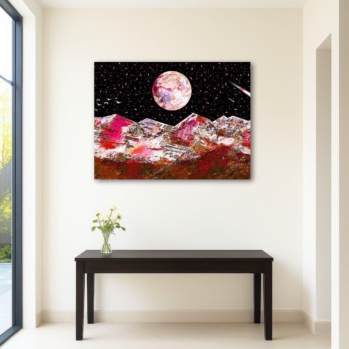AUTO-MOCKUP ROOM | Abstract Red Moon