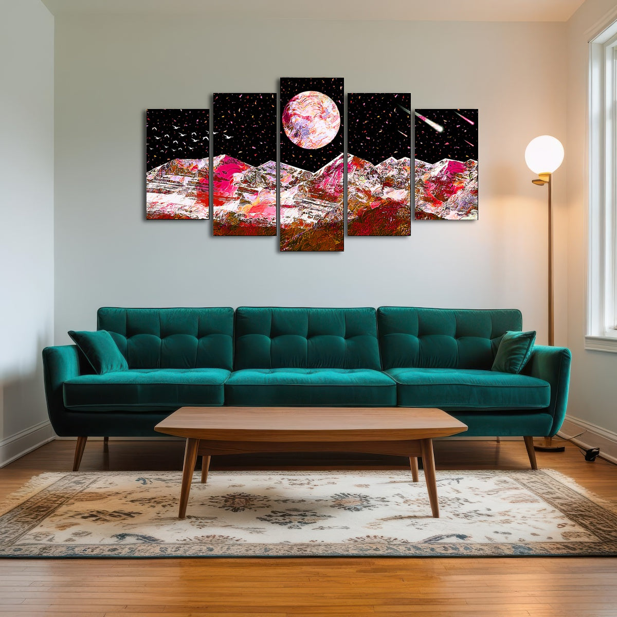 AUTO-MOCKUP ROOM | Abstract Red Moon