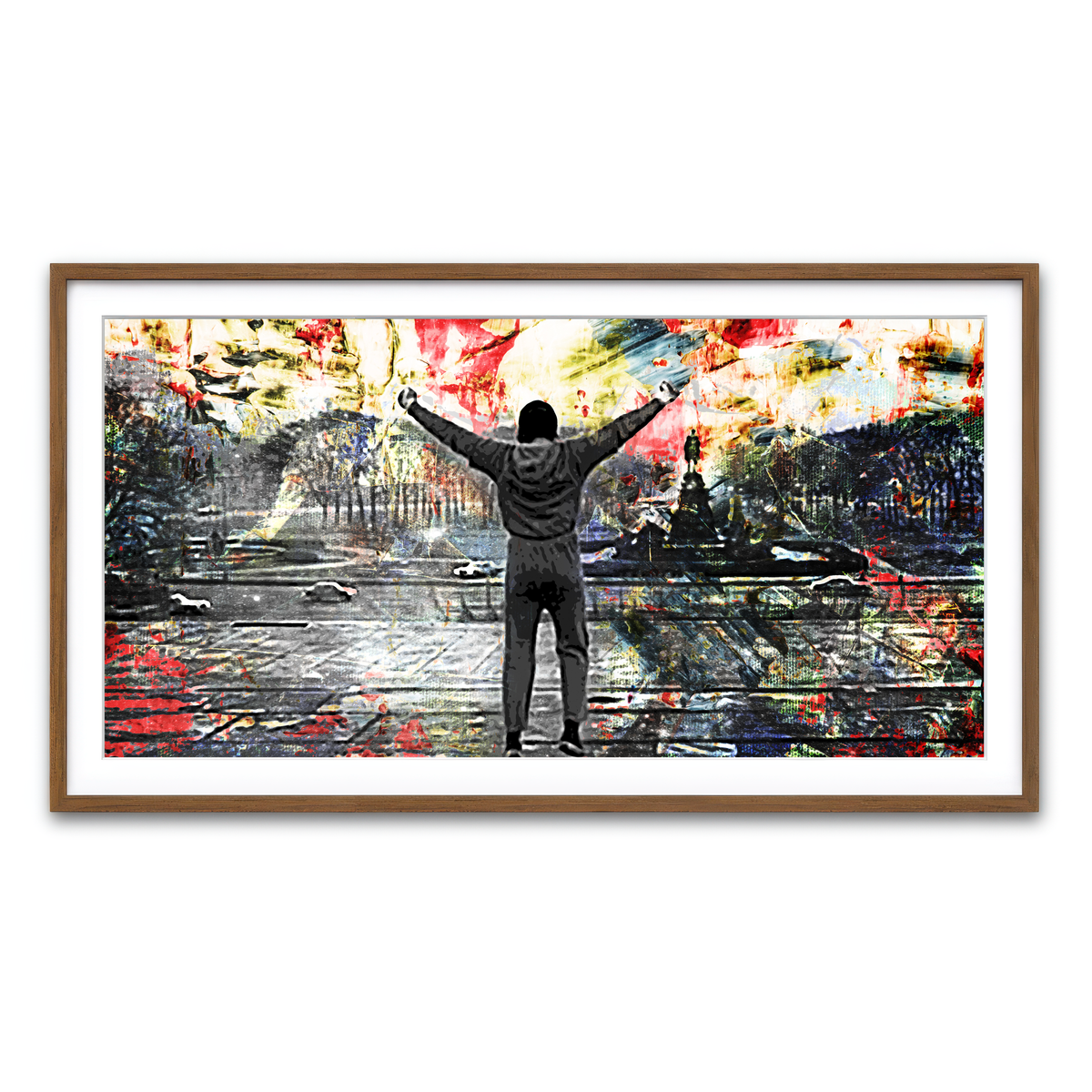 Framed Print 2x1 Walnut