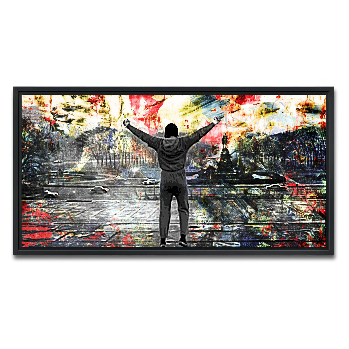 AUTO-MOCKUP WHITE | Abstract Rocky | 1 Piece | Black Frame | group=2x1