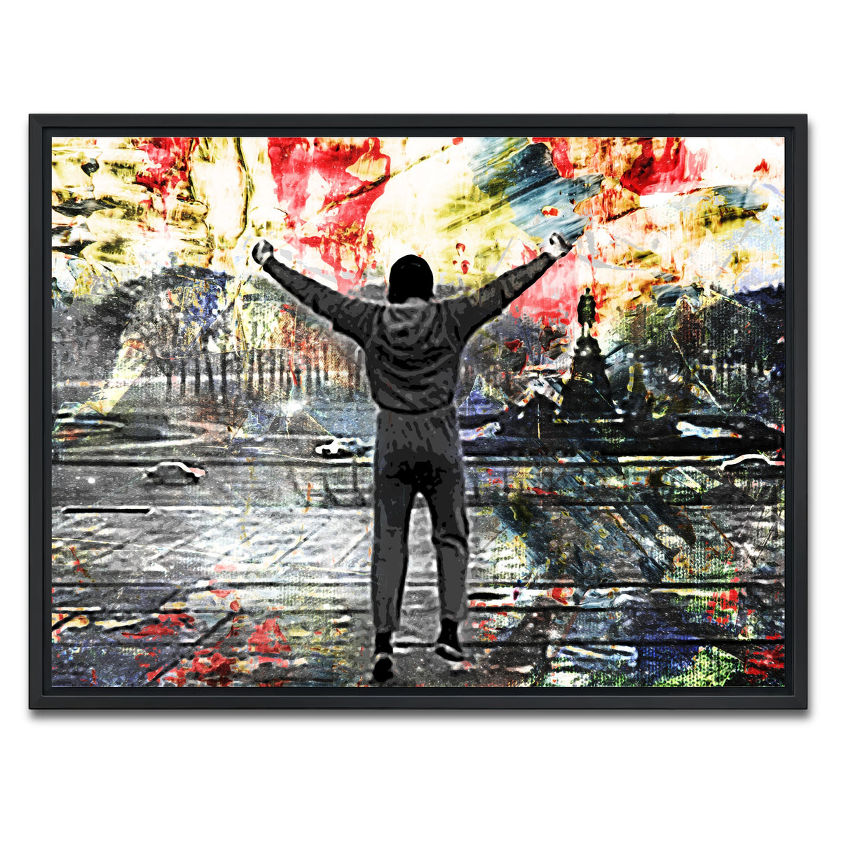 AUTO-MOCKUP WHITE | Abstract Rocky | 1 Piece | Black Frame | group=4x3