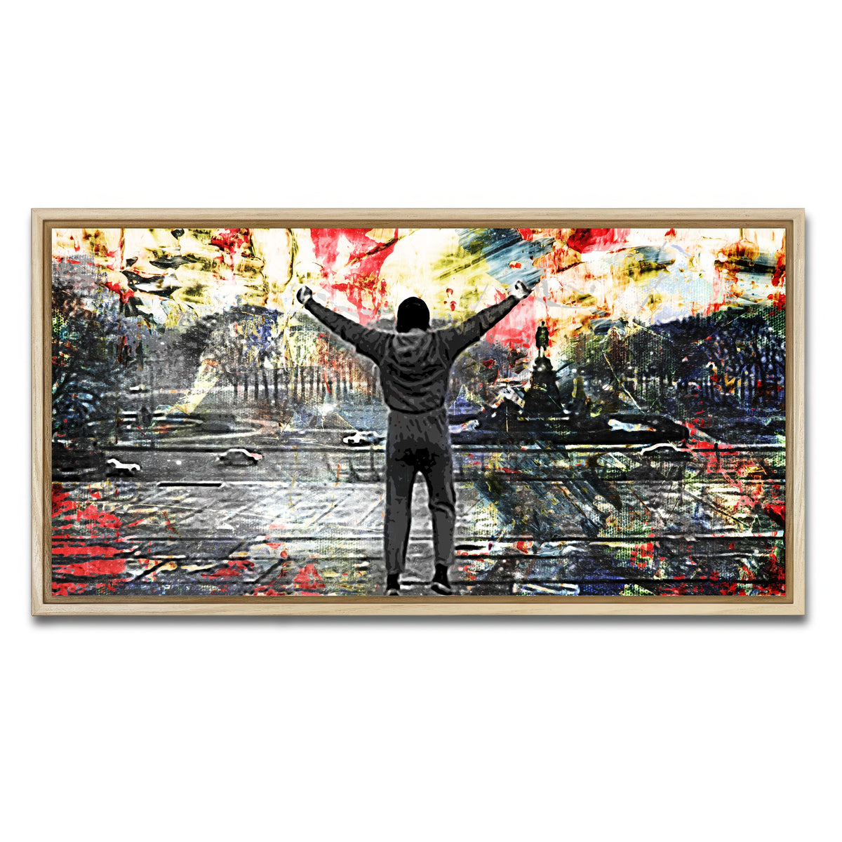 AUTO-MOCKUP WHITE | Abstract Rocky | 1 Piece | Natural Frame | group=2x1